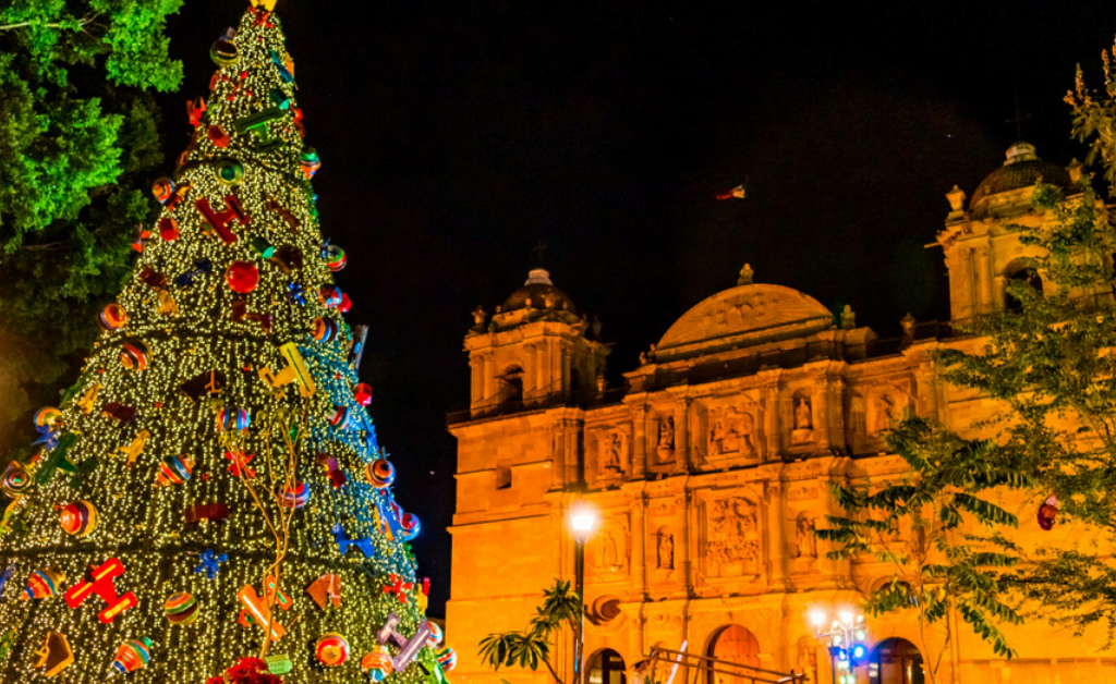 oaxaca-navidad-catedral-arbol-iluminado